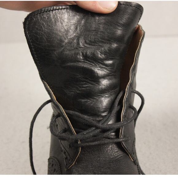 J.D. Fisk Phinney Black Ankle Boot Wingtip Brogue/Oxford Leather Mens 8.5 - Picture 11 of 13